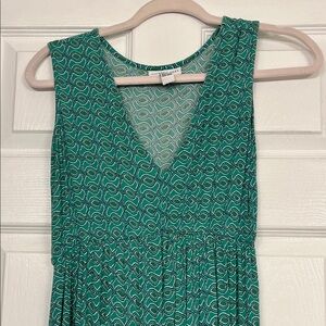 Sincerely Jules Green Patterned Sleeveless midi SunDress